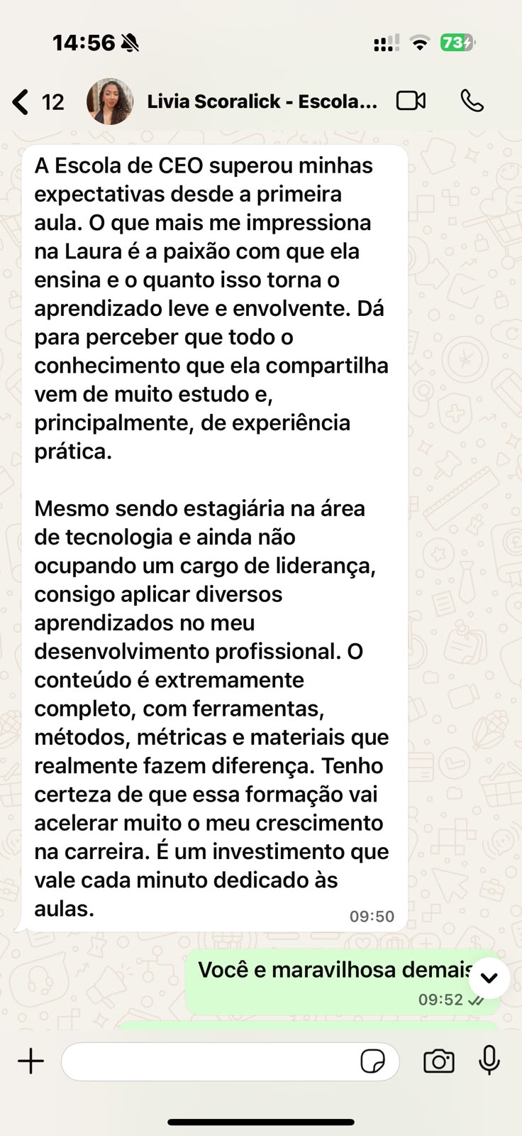 Depoimento Livia Scoralick