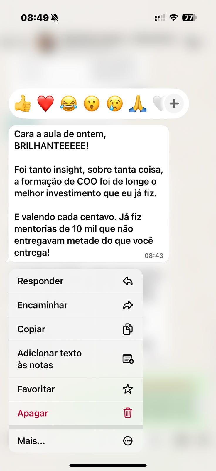 Depoimento Valentina Fontes Branco